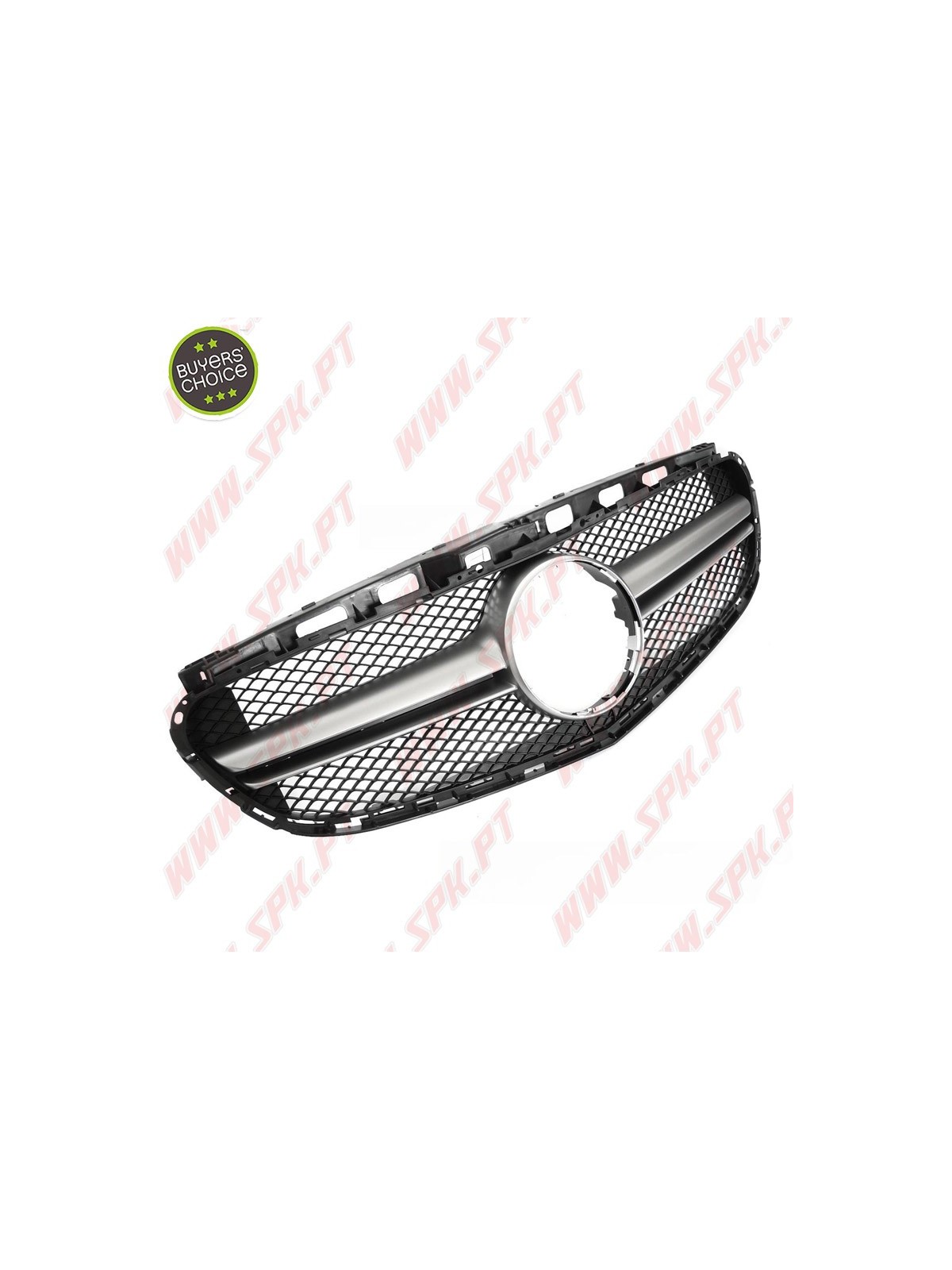 Grelha Frontal Look Sport Black+Silver - Mercedes W212 (2013-2016)