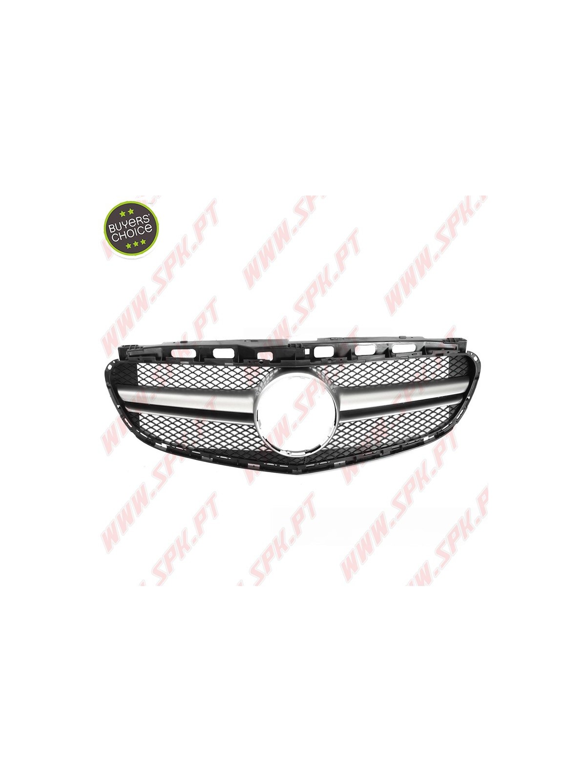 Grelha Frontal Look Sport Black+Silver - Mercedes W212 (2013-2016)