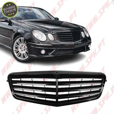 Grelha Frontal Look Sport Black Gloss - Mercedes W211 (2006-2009)