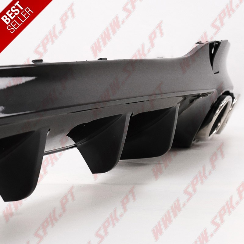 Difusor Traseiro + Ponteiras Look 45s AMG - Mercedes CLA C118 / X118 Sport Line (2019-2025)