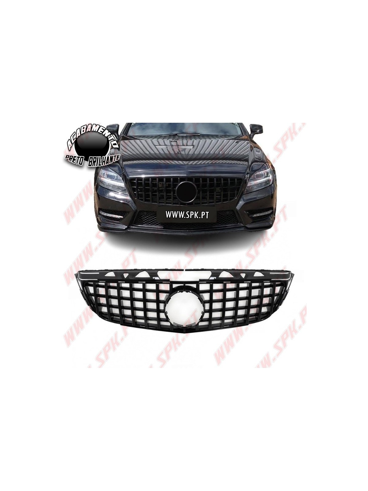 Grelha Frontal Look GTR Black - Mercedes CLS W218 / C218 (2011-2014)