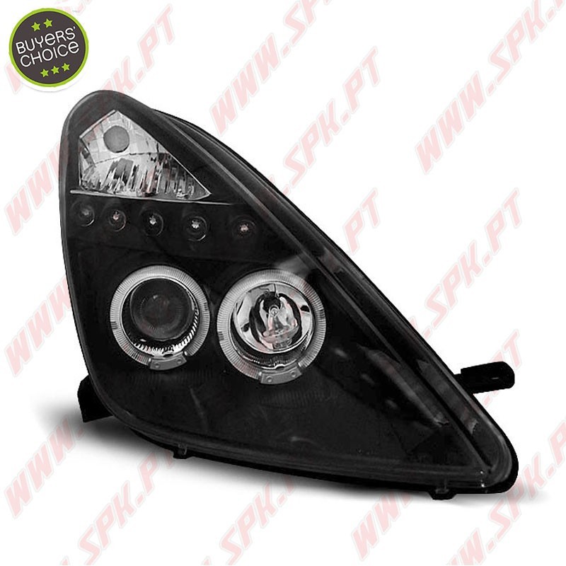 Faróis Angel Eyes LED / Black - Toyota Celica T230 (1999-2005)
