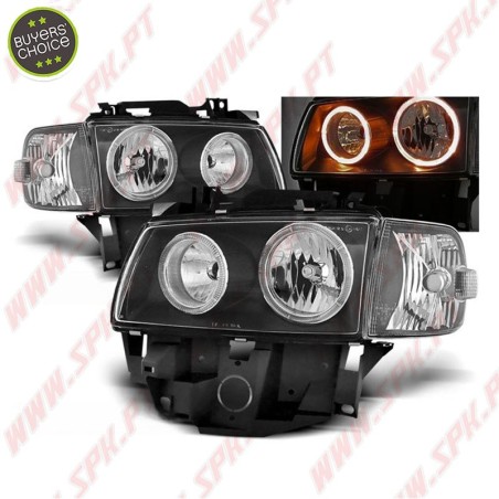 Faróis Angel Eyes / Black - VW Transporter T4 (1996-2003)