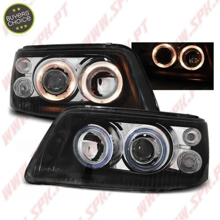 Faróis Angel Eyes / Black - VW Transporter T5 (2003-2009)
