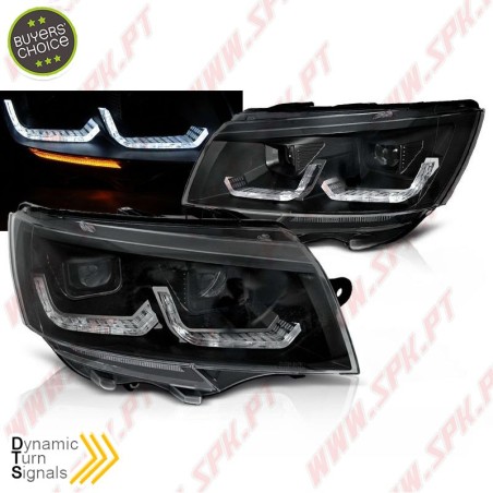 Faróis Tube-Light / Black - VW Transporter T6.1 (2020-)