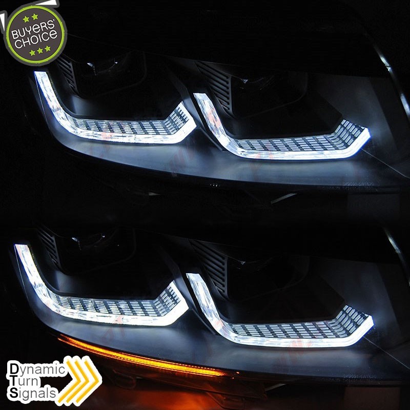 Faróis Tube-Light / Black - VW Transporter T6.1 (2020-)