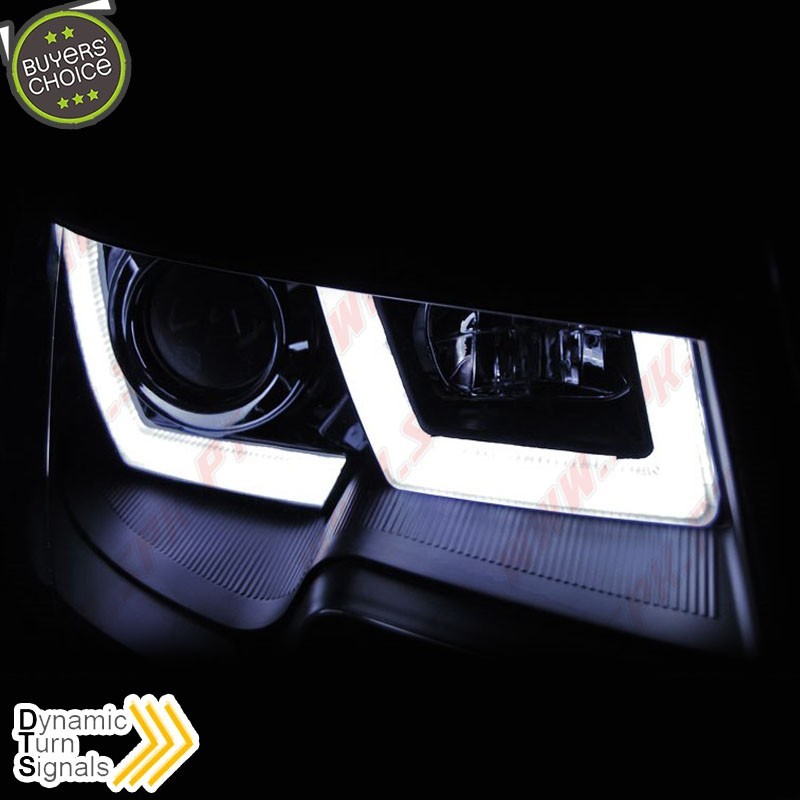 Faróis U-LED / Black - VW Transporter T5 (2010-2015)