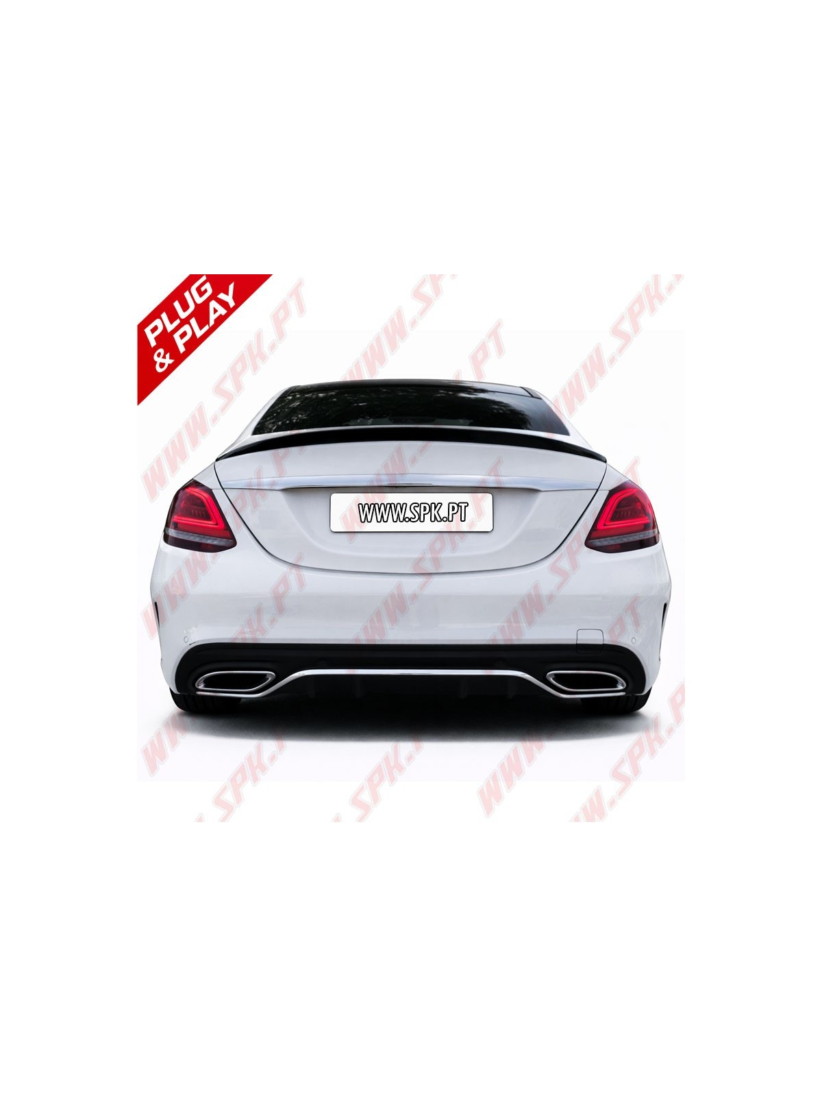 Aileron Traseiro Look C63 AMG - Mercedes W205 Sedan (2014-2021)