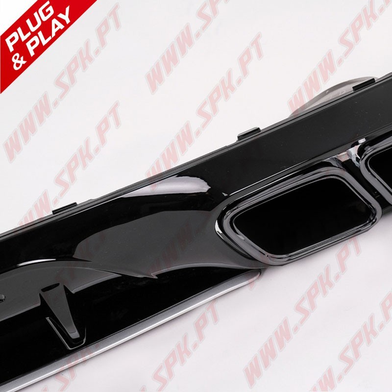 Difusor Traseiro + Ponteiras Smoke Look AMG - Mercedes W218 Sport Line (2011-2017)