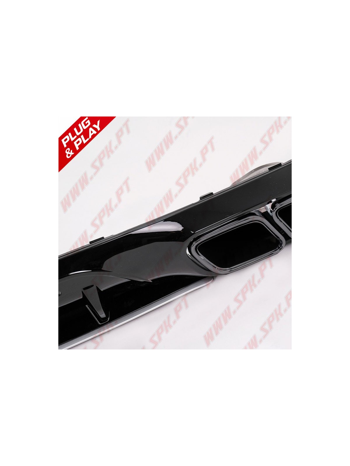 Difusor Traseiro + Ponteiras Smoke Look AMG - Mercedes W218 Sport Line (2011-2017)