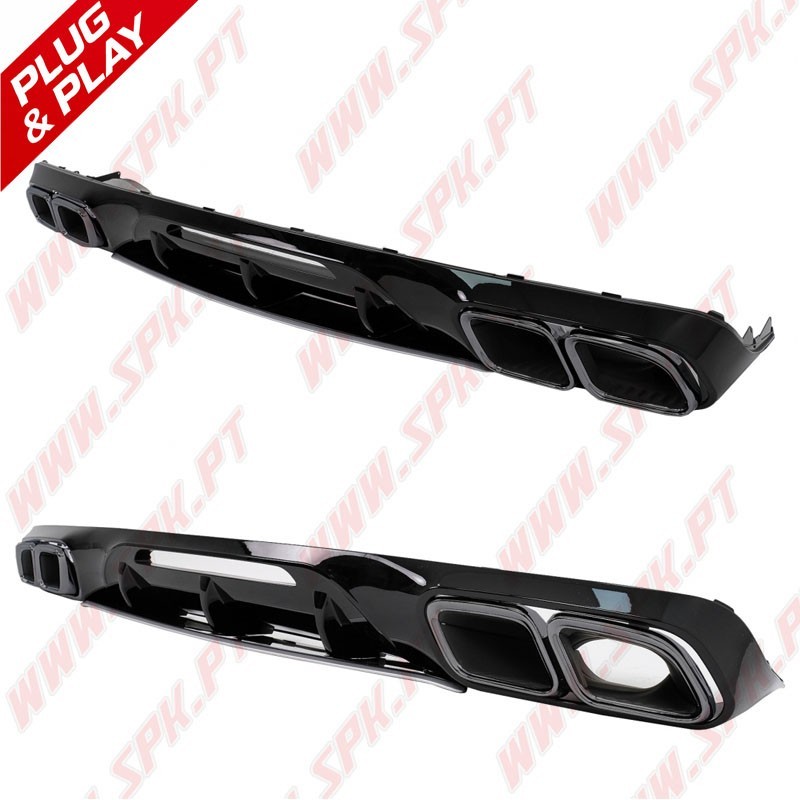 Difusor Traseiro + Ponteiras Smoke Look AMG - Mercedes W218 Sport Line (2011-2017)
