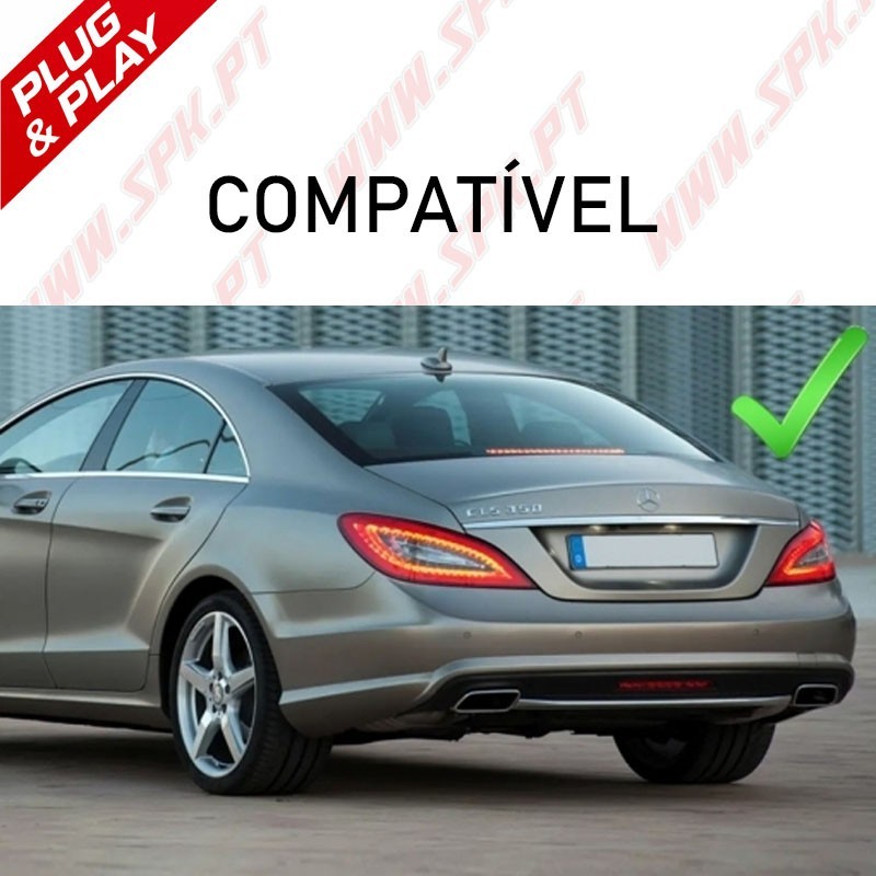 Difusor Traseiro + Ponteiras Smoke Look AMG - Mercedes W218 Sport Line (2011-2017)