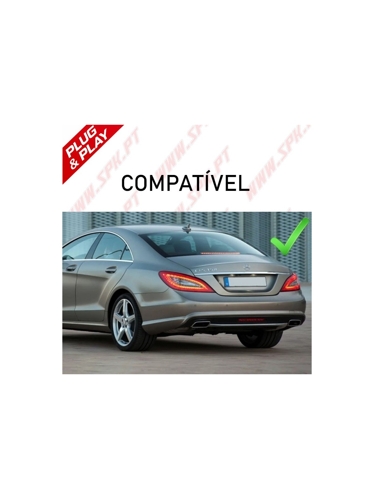 Difusor Traseiro + Ponteiras Smoke Look AMG - Mercedes W218 Sport Line (2011-2017)