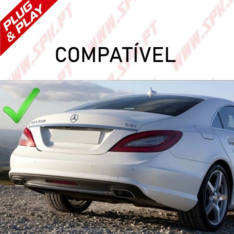 Difusor Traseiro + Ponteiras Smoke Look AMG - Mercedes W218 Sport Line (2011-2017)