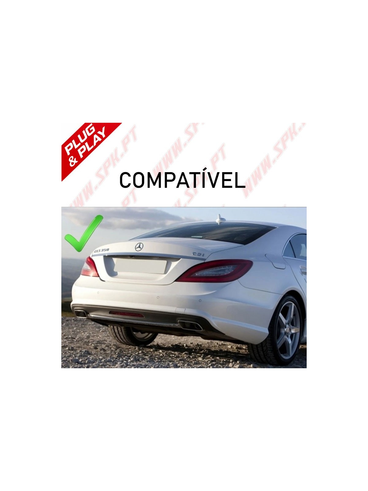 Difusor Traseiro + Ponteiras Smoke Look AMG - Mercedes W218 Sport Line (2011-2017)