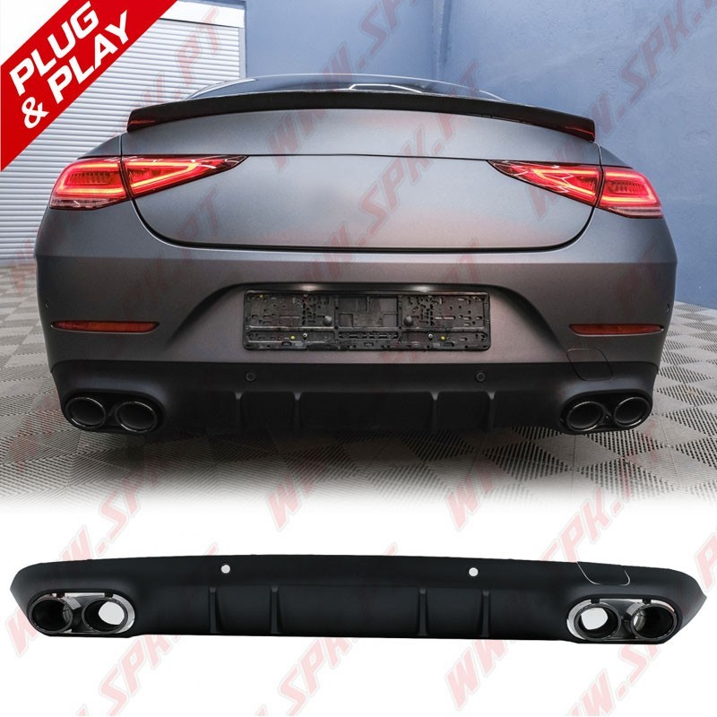 Difusor Traseiro + Ponteiras Look CLS53 AMG Night Package - Mercedes C257 (2018-)