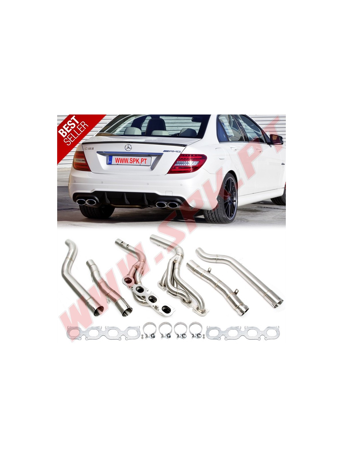 Colectores de Escape Inox - Mercedes W204 - C63 AMG (2007-2013)