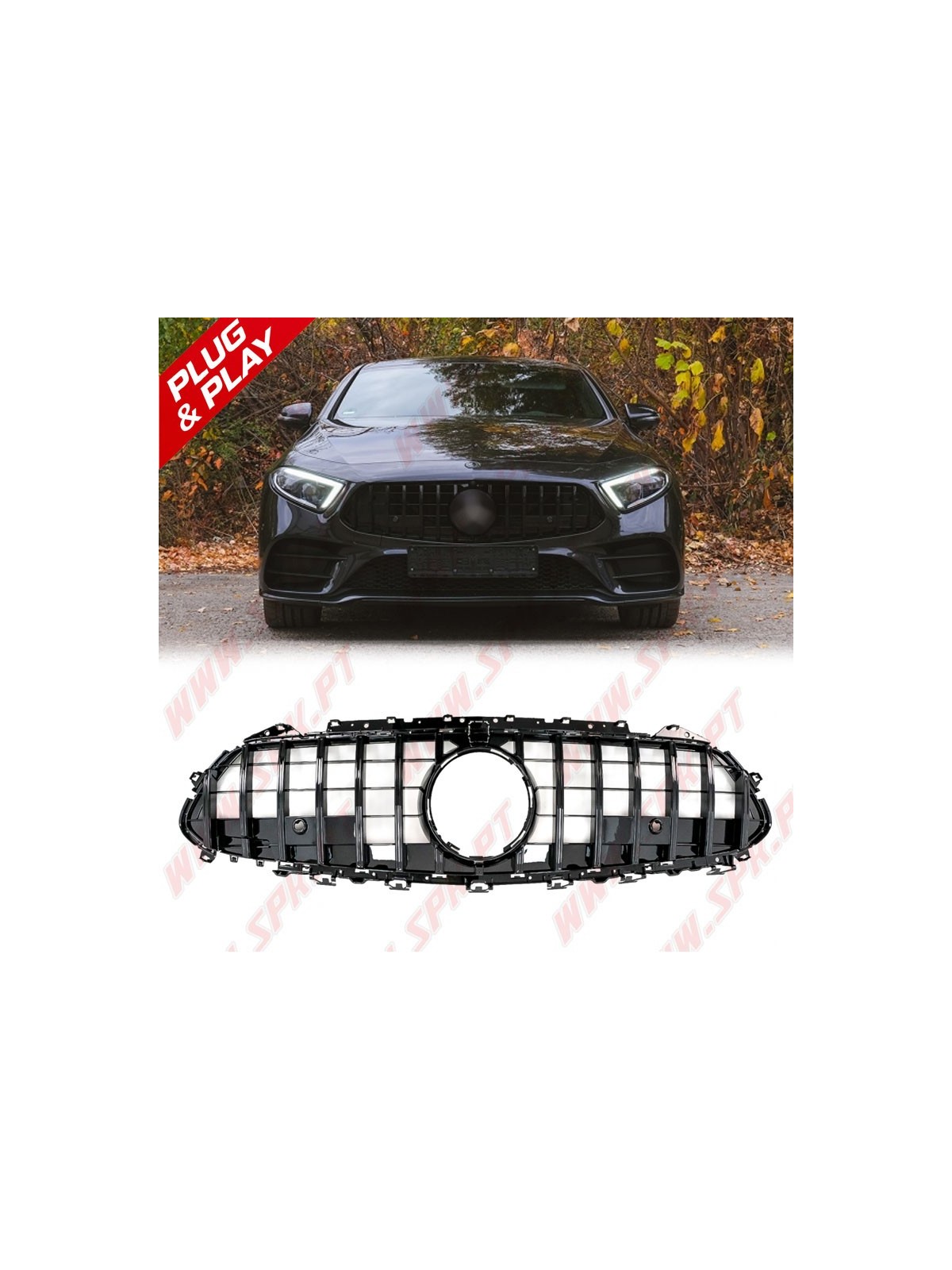 Grelha Frontal Look GTR Black - Mercedes C257 (2018-)