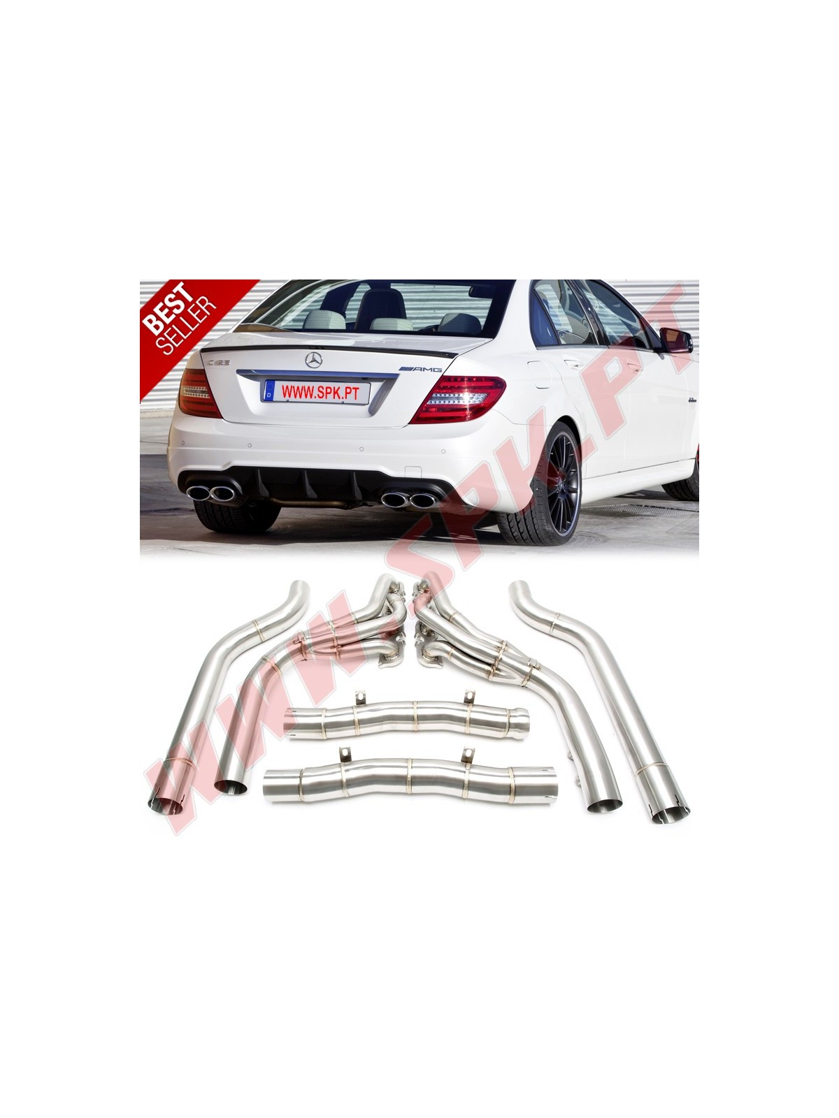 Colectores de Escape Inox - Mercedes W204 - C63 AMG (2007-2013)