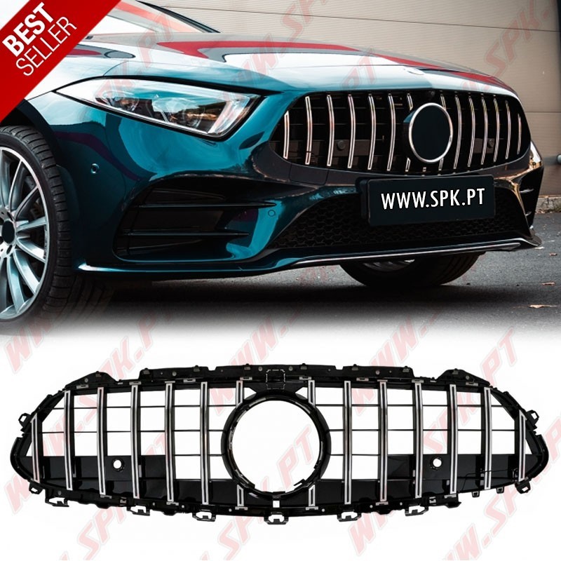 Grelha Frontal Look GTR Chrome+Black - Mercedes C257 (2018-)