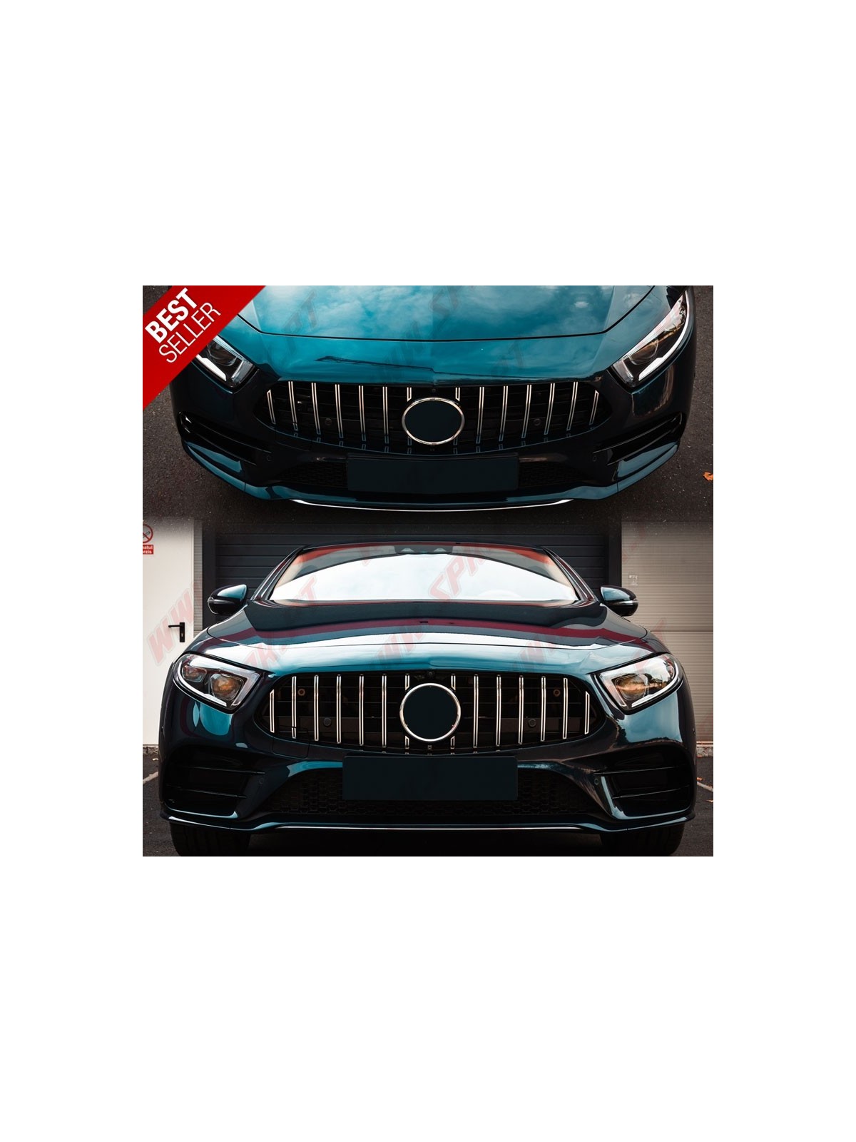 Grelha Frontal Look GTR Chrome+Black - Mercedes C257 (2018-)