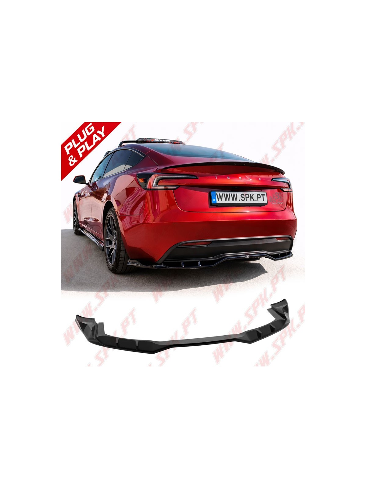 Difusor Traseiro - Tesla Model 3 Facelift Highland (2023-)