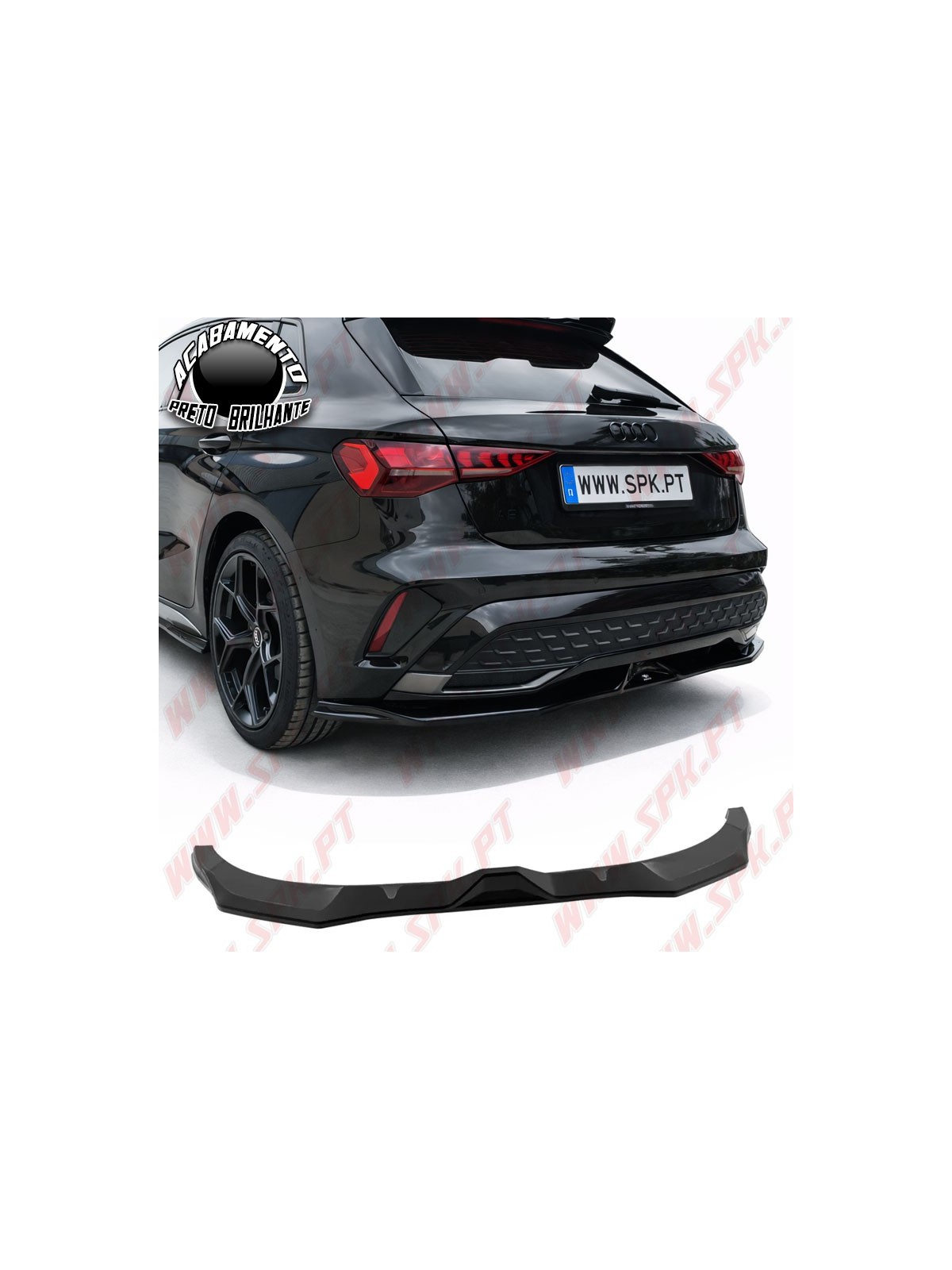 Difusor Traseiro - Audi A3 S-Line 8Y Facelift Sportback (2024-)
