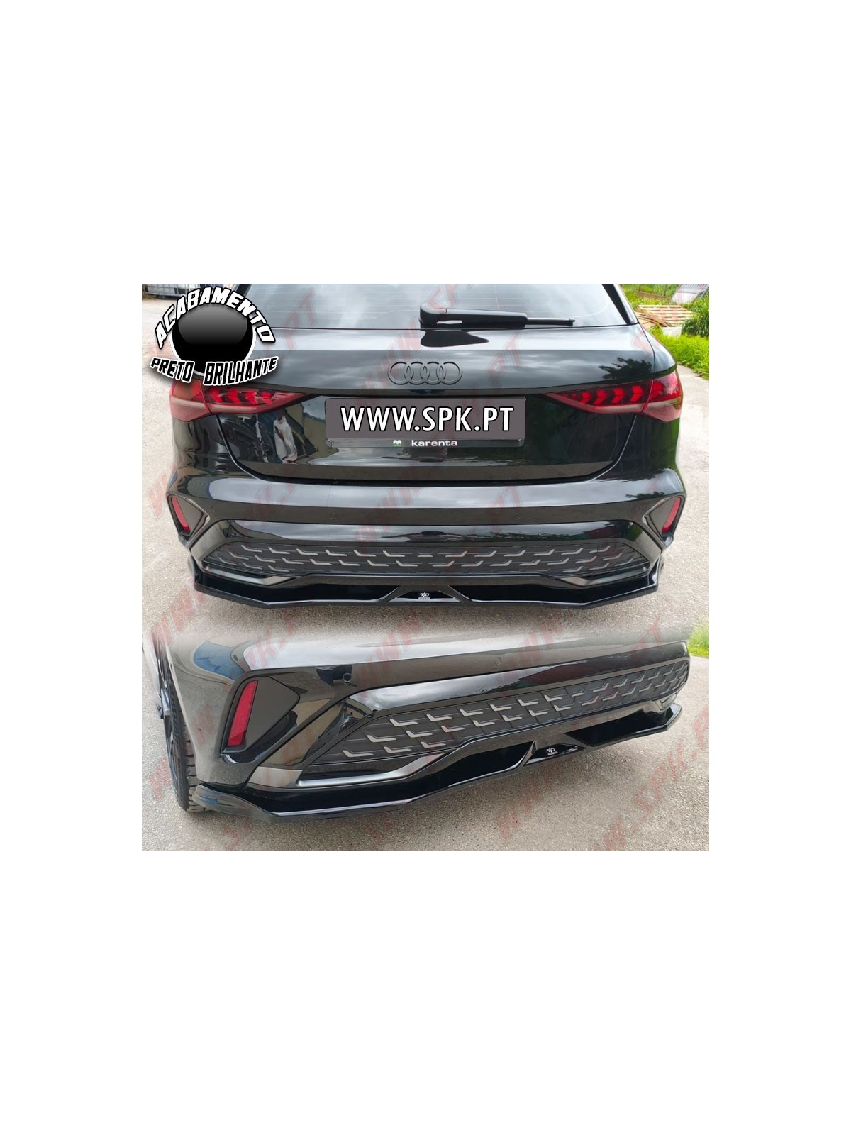 Difusor Traseiro - Audi A3 S-Line 8Y Facelift Sportback (2024-)