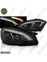 Faróis Xenon DRL LED Black - Mercedes W221 (2005-2009)