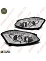 Faróis Xenon DRL LED Chrome - Mercedes W221 (2005-2009)