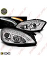 Faróis Xenon DRL LED Chrome - Mercedes W221 (2005-2009)