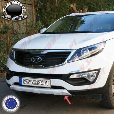 Spoiler Frontal Plástico ABS Preto Brilhante - Kia Sportage 3 (2010-2013)