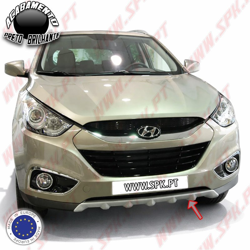 Spoiler Frontal Plástico ABS Preto Brilhante - Hyundai ix35 (2009-2015)