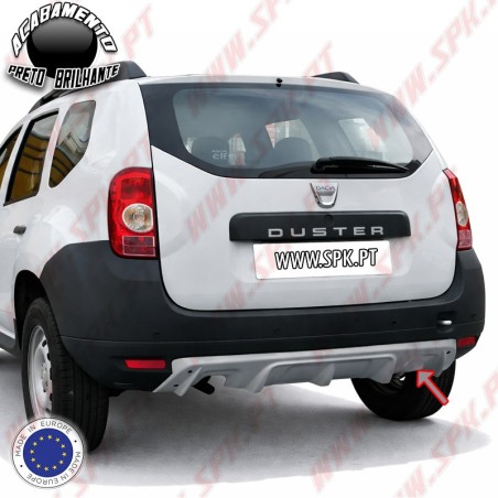 Difusor Traseiro Plástico ABS Preto Brilhante - Dacia Duster 1 (2010-2017)