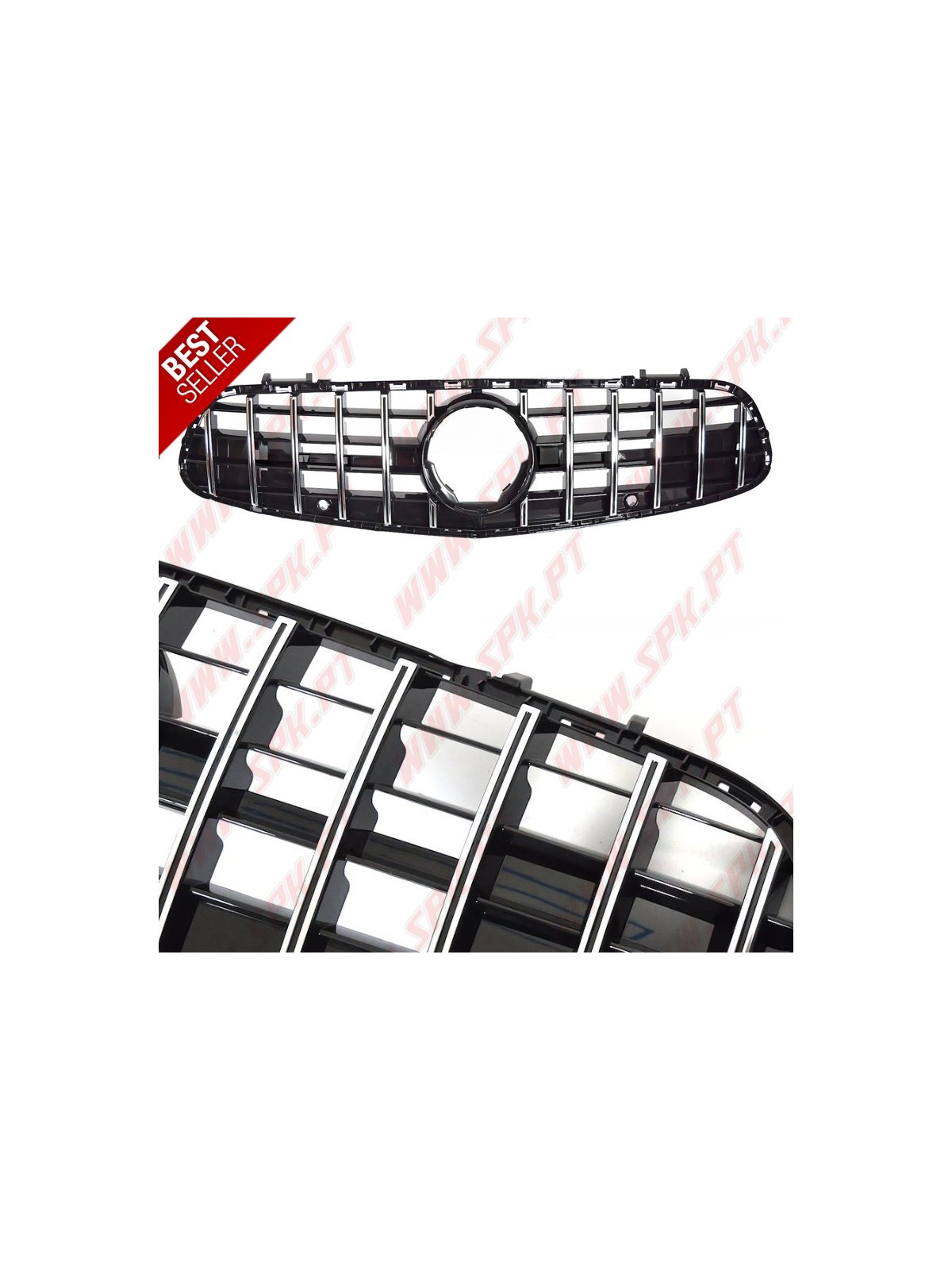 Grelha Frontal Look GTR Chrome+Black - Mercedes SL R231 (2016-2020)