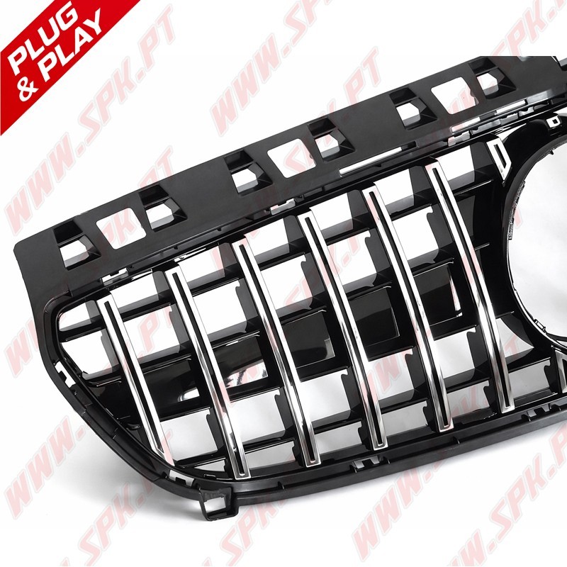 Grelha Frontal Look GTR Chrome+Black - Mercedes W176 (2012-2015)