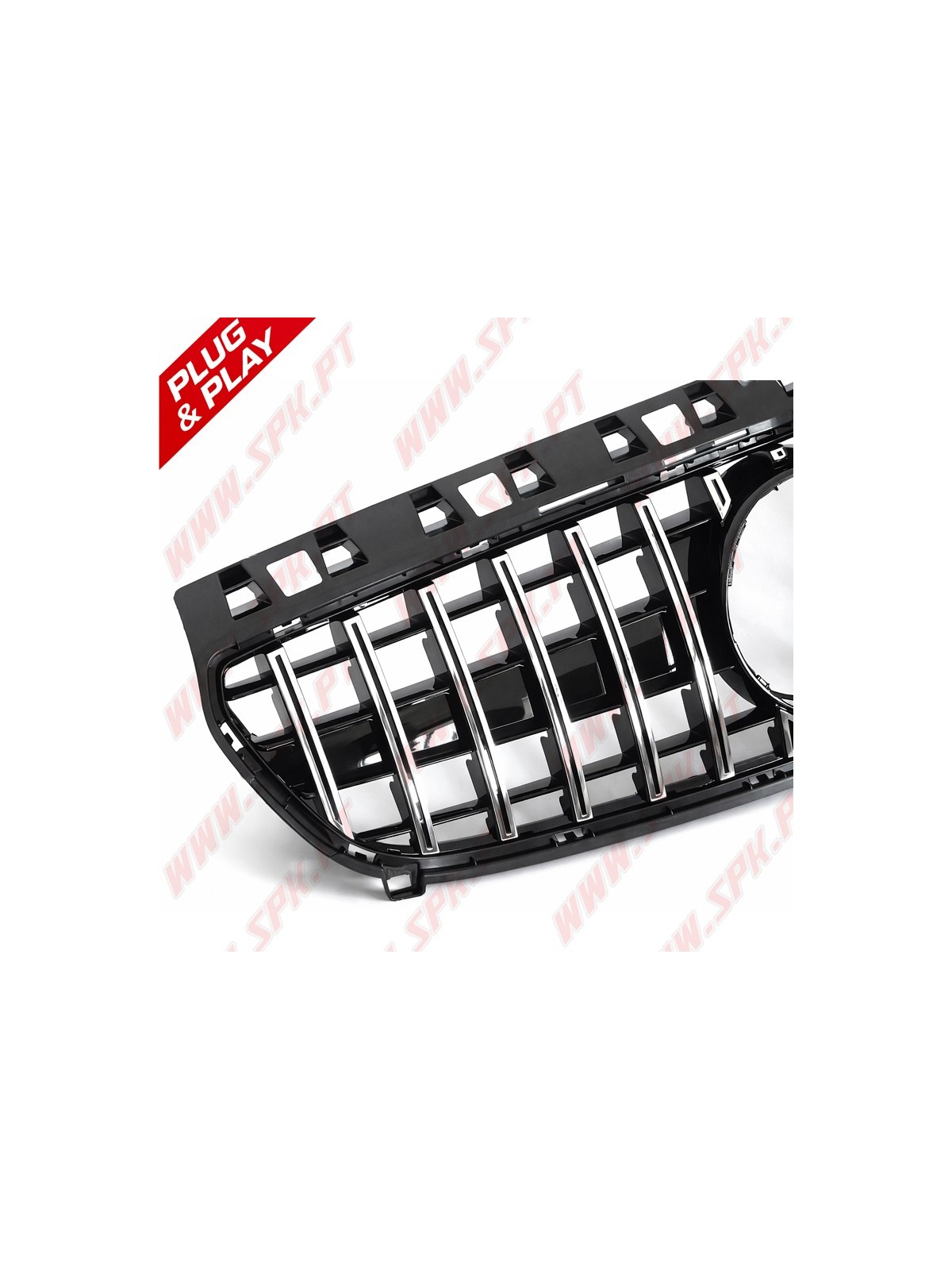 Grelha Frontal Look GTR Chrome+Black - Mercedes W176 (2012-2015)