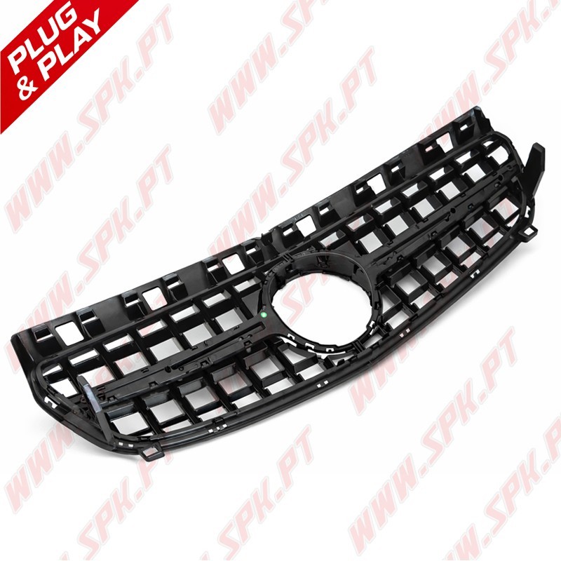 Grelha Frontal Look GTR Chrome+Black - Mercedes W176 (2012-2015)