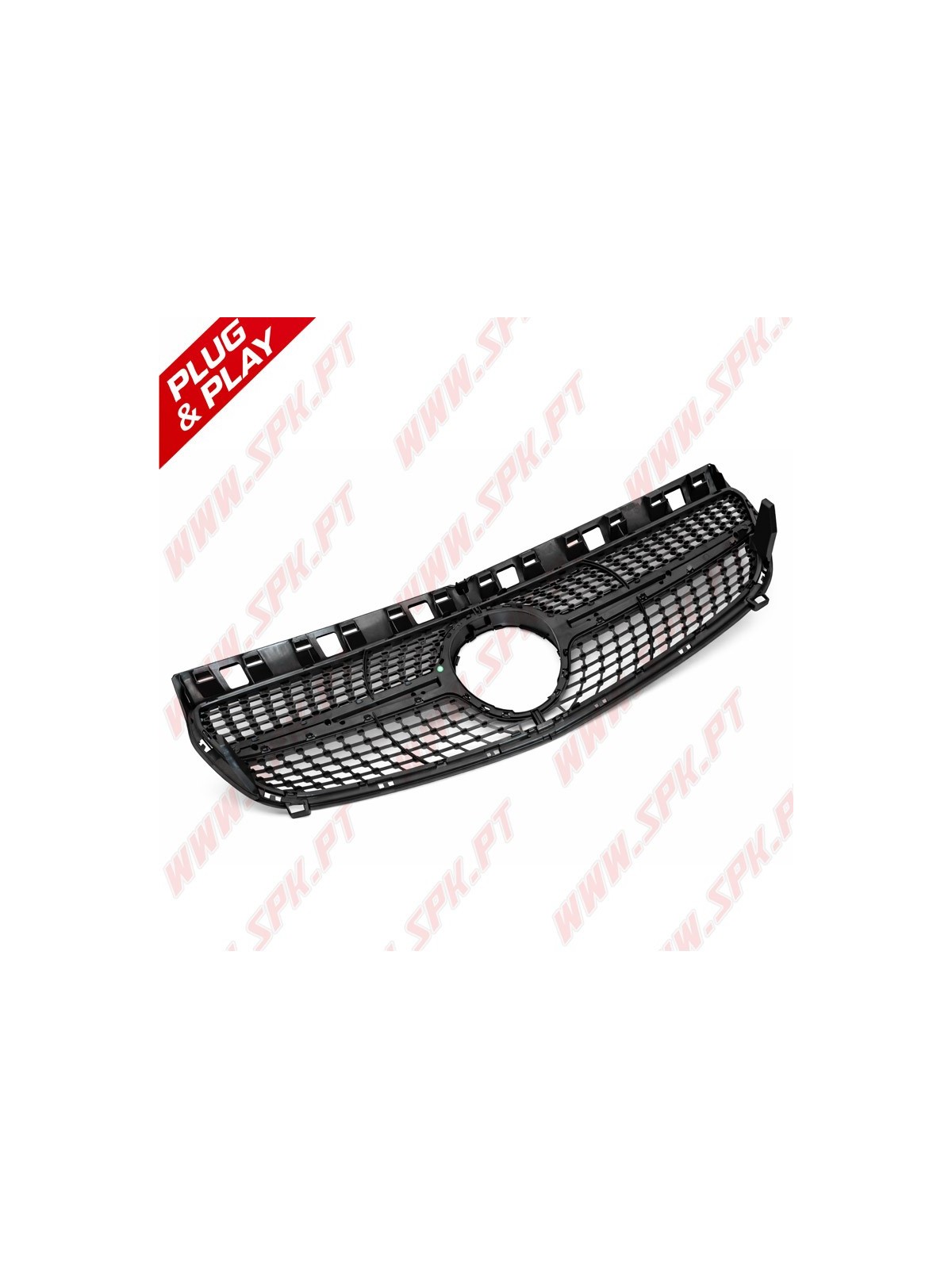 Grelha Frontal Look Diamond Chrome+Black - Mercedes W176 (2012-2015)