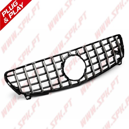 Grelha Frontal Look GTR Chrome+Black - Mercedes W176 Facelift (2015-2018)