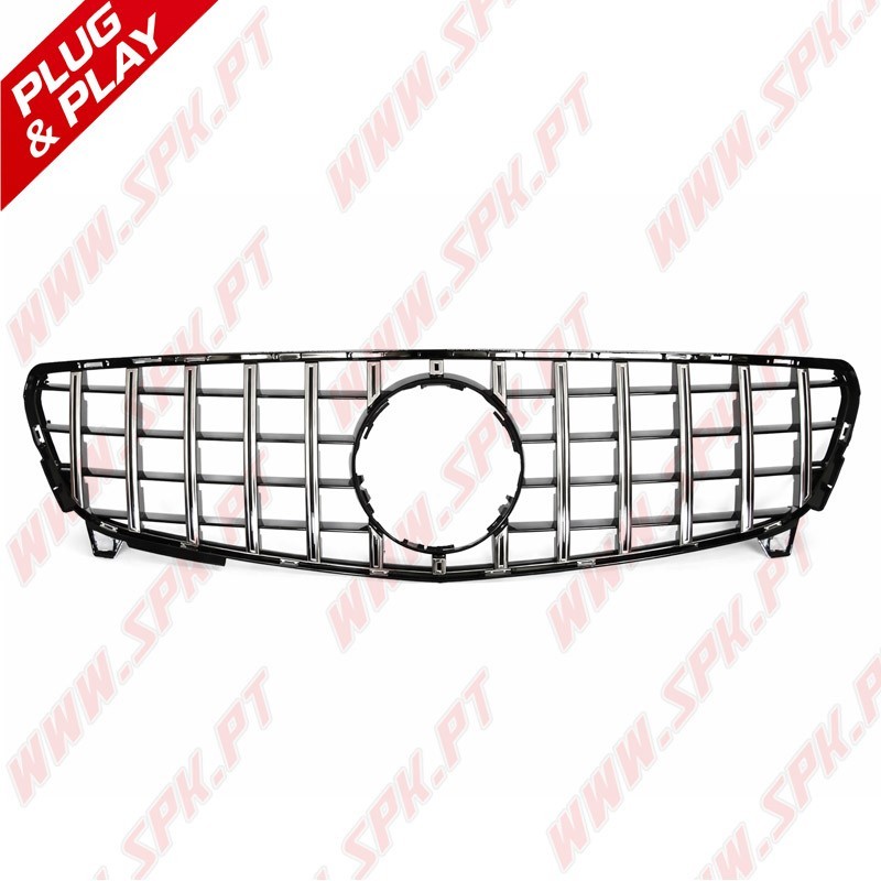 Grelha Frontal Look GTR Chrome+Black - Mercedes W176 Facelift (2015-2018)