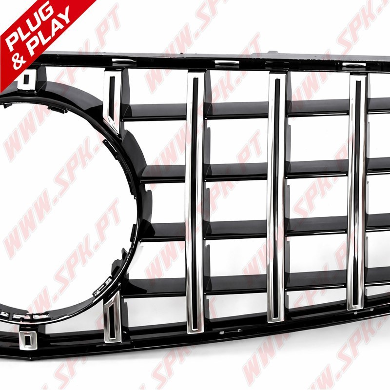 Grelha Frontal Look GTR Chrome+Black - Mercedes W176 Facelift (2015-2018)