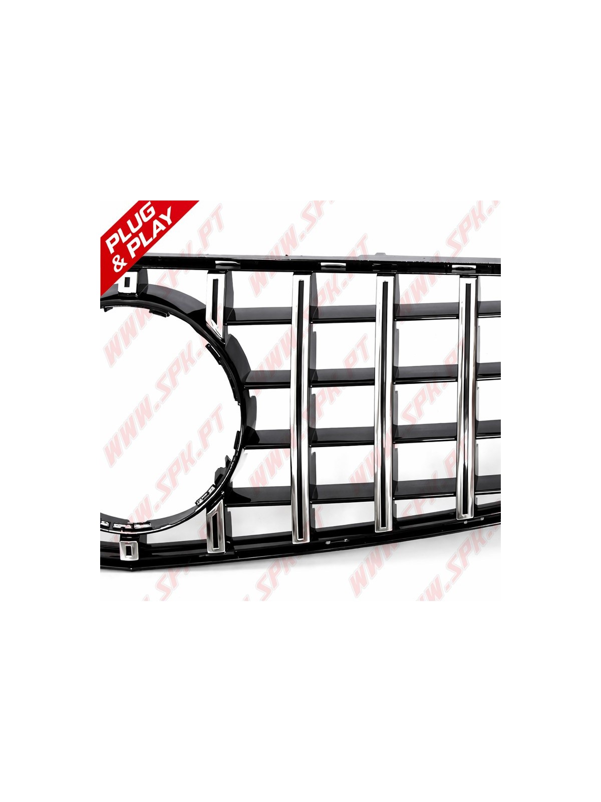 Grelha Frontal Look GTR Chrome+Black - Mercedes W176 Facelift (2015-2018)