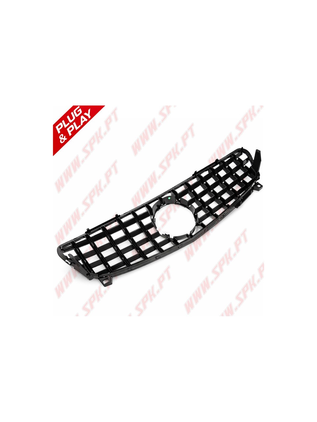 Grelha Frontal Look GTR Chrome+Black - Mercedes W176 Facelift (2015-2018)