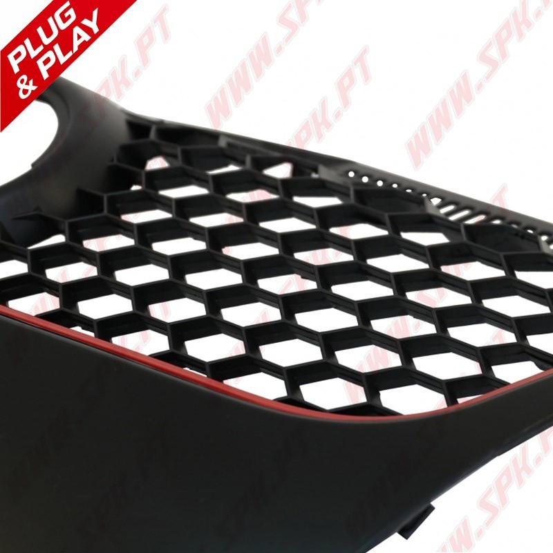 Grelha Frontal Look GTI Black+Red – VW Golf 5 (2003-2008)
