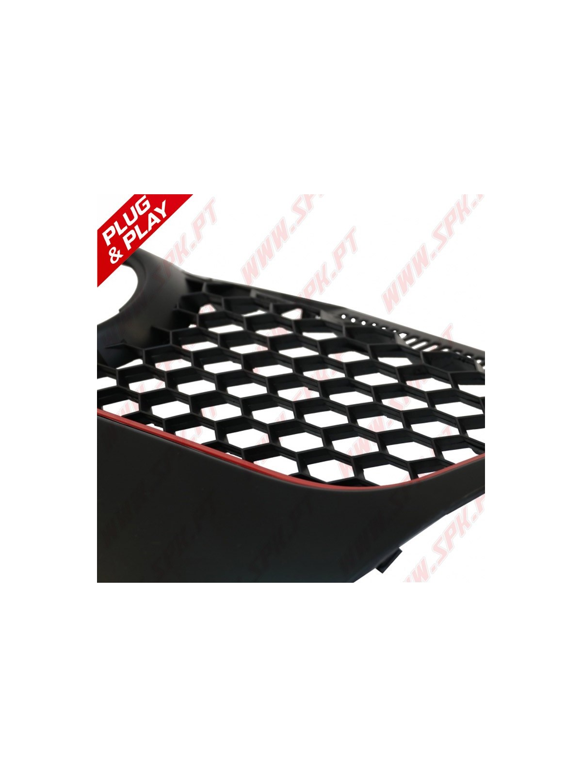 Grelha Frontal Look GTI Black+Red – VW Golf 5 (2003-2008)