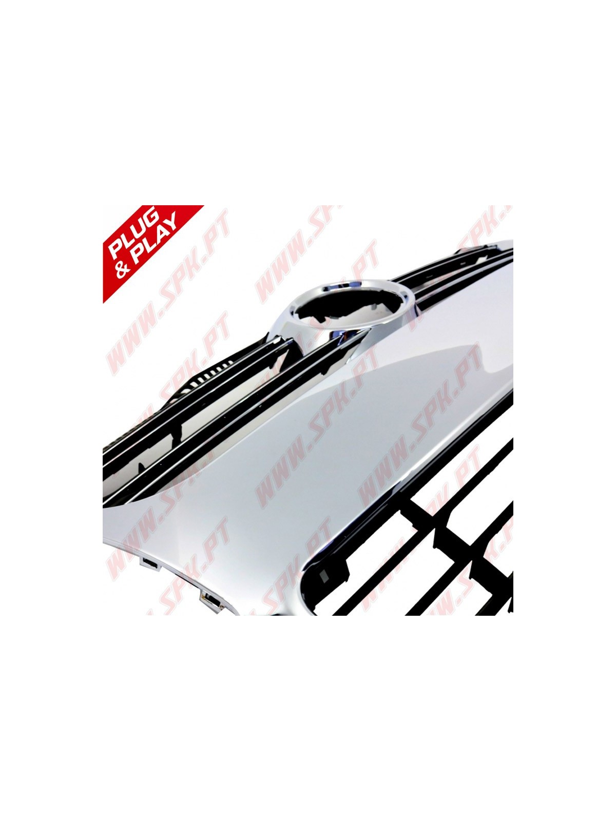 Grelha Frontal Look R32 Black+Chrome – VW Golf 5 R32 / R32 Aftermarket (2003-2008)