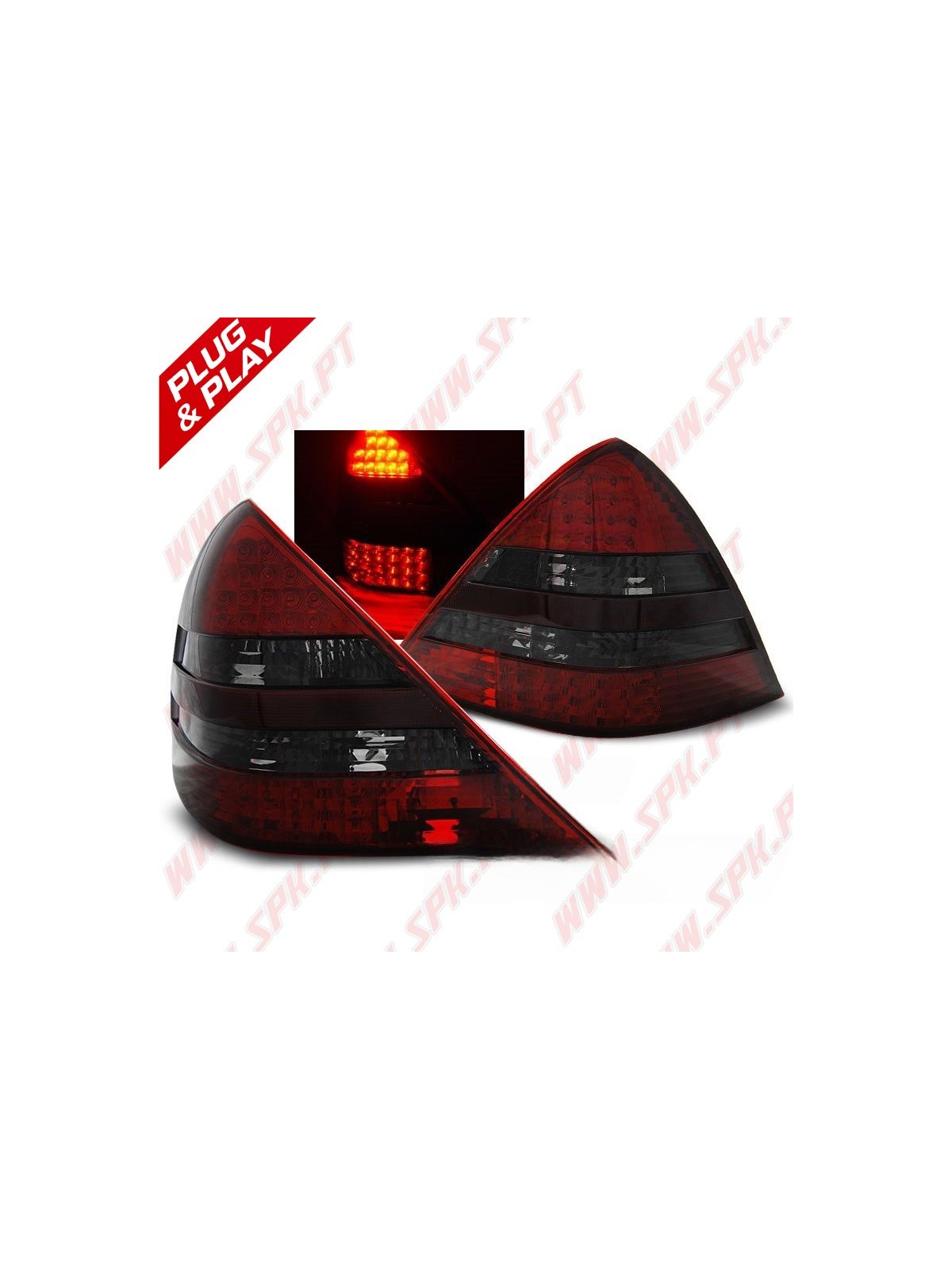 Farolins LED Dynamic Red+Smoke - Mercedes SLK R170 (1996-2004)