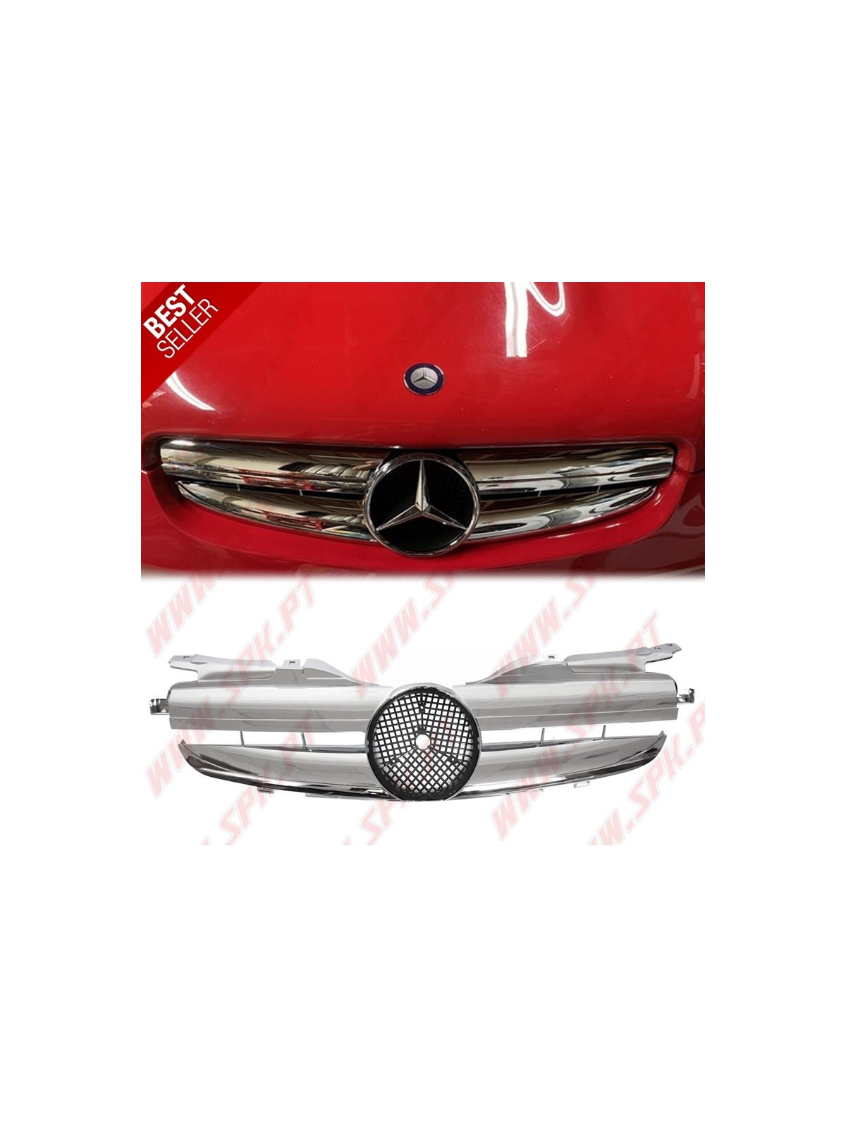 Grelha Frontal Look CL Chrome - Mercedes SLK R170 (1996-2004)