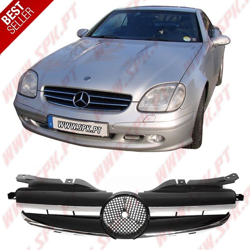 Grelha Frontal Look CL Black+Chrome - Mercedes SLK R170 (1996-2004)
